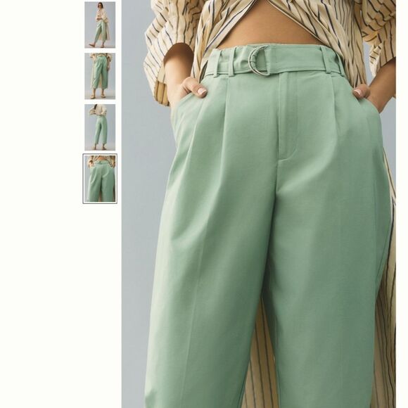 Anthropologie Maeve Belted Tapered Pants - Picture 4 of 4